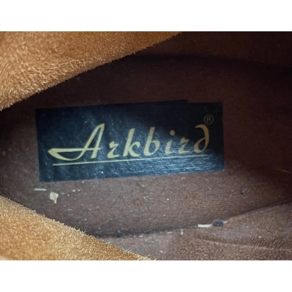 Azkbird Mens Brown Zip Lace up‎ Leather Ankle boots Oxfords Size 12